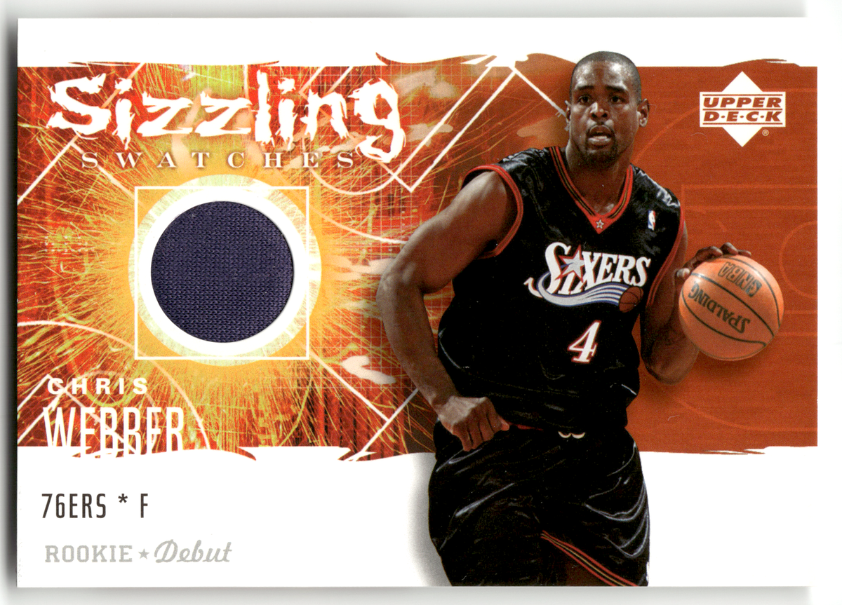 Basketball NBA Chris Webber - 2005-06 Upper Deck Rookie Debut - Game-Used Warm-Up Relic - Philadelphia 76ers #Ss-CW Trading Card Original