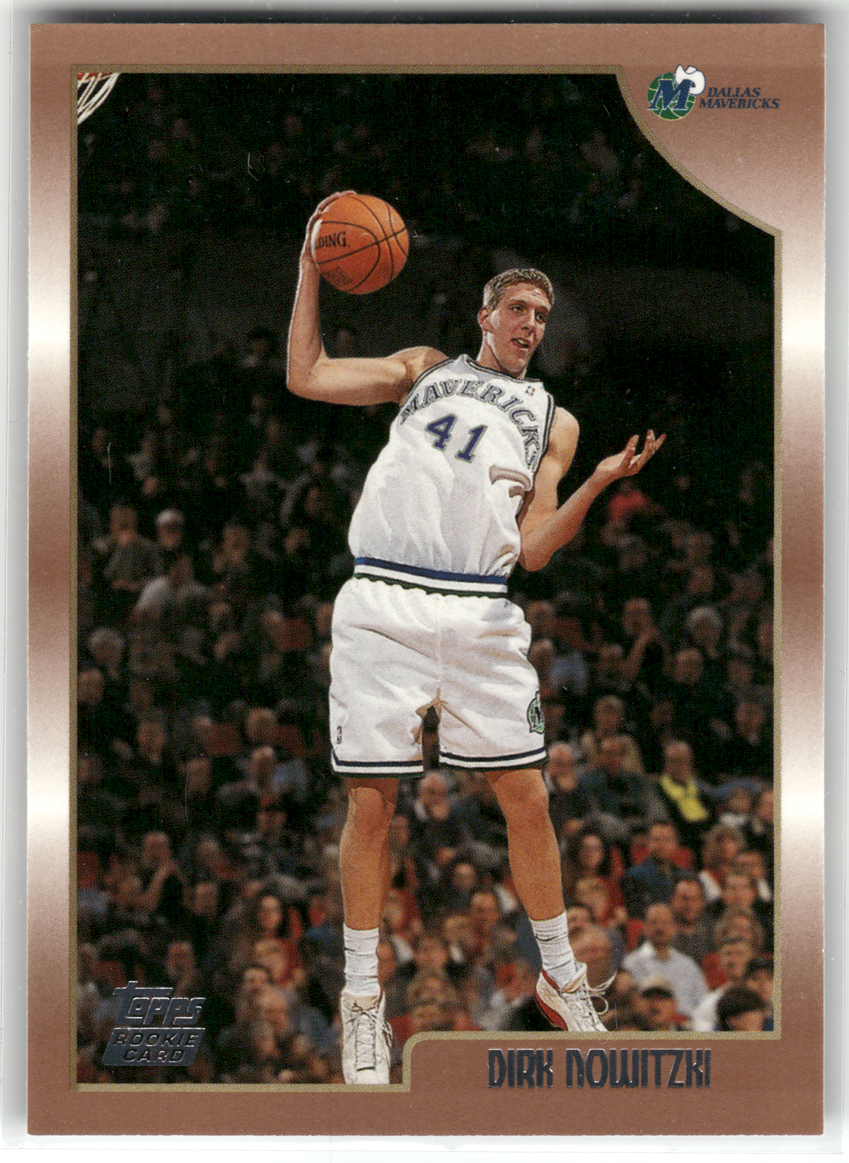 Basketball NBA Dirk Nowitzki Rookie - 1998-99 Topps - Rookie Card - Dallas Mavericks #154 Trading Card Original