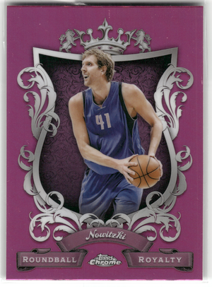 Basketball NBA Dirk Nowitzki - 2024 Topps Chrome Roundball Royalty - Purple - Dallas Mavericks #RR-4 Trading Card Original
