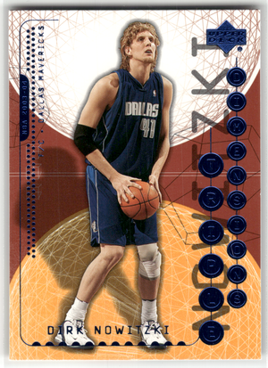 Basketball NBA Dirk Nowitzki - 2003-04 Upper Deck Triple Dimensions - Blue - Dallas Mavericks #15 Trading Card Original