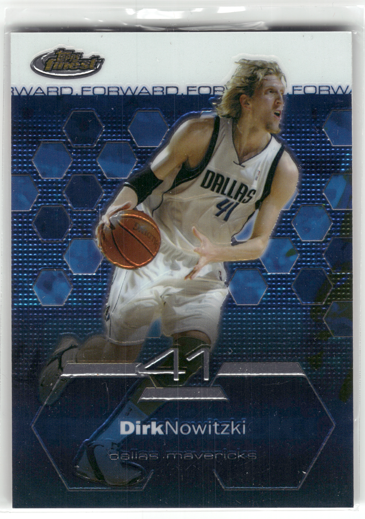 Basketball NBA Dirk Nowitzki - 2002-03 Topps Finest - Dallas Mavericks #1 Trading Card Original