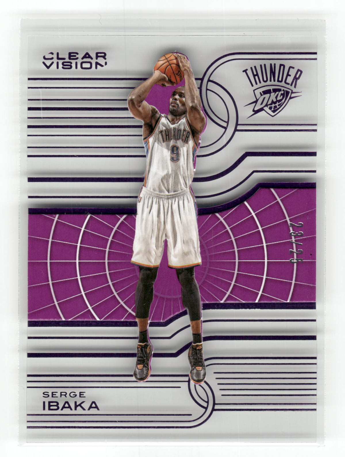 Basketball NBA Serge Ibaka - 2015-16 Panini Clear Vision Basketball - /25 - Oklahoma City Thunder #48 Trading Card Original