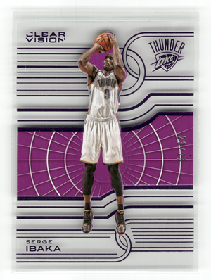 Basketball NBA Serge Ibaka - 2015-16 Panini Clear Vision Basketball - /25 - Oklahoma City Thunder #48 Trading Card Original
