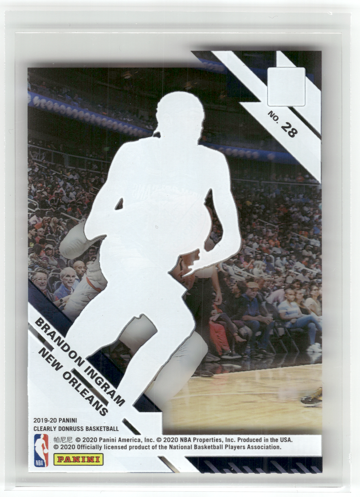Basketball NBA Brandon Ingram - 2019-20 Panini Clearly Donruss Basketball - New Orleans Pelicans #28 Trading Card Original