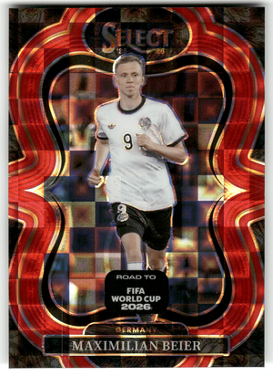 Fußball Maximilian Beier - 2025-26 Panini Select Road to FIFA World Cup 2026 Soccer - Red Pandora Prizm - Germany #106 Trading Card Original