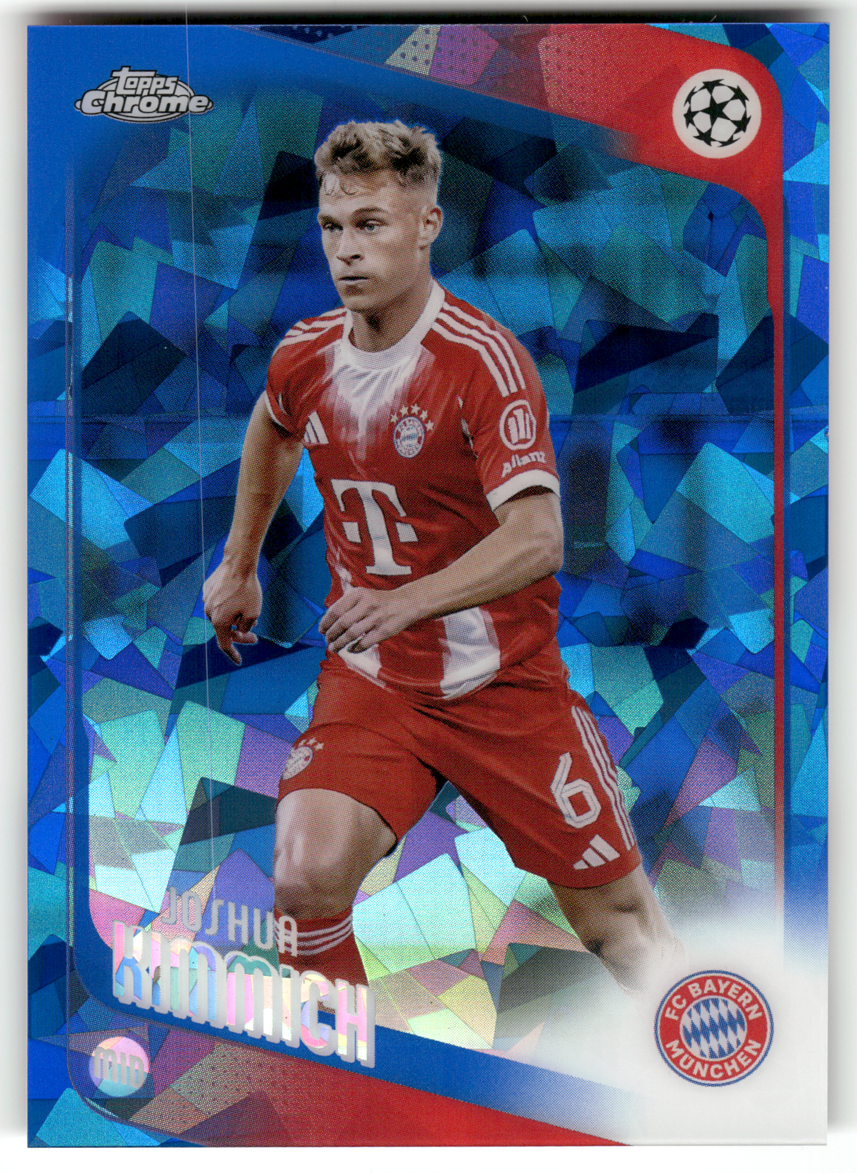 Fußball Joshua Kimmich - 2025-26 Topps Chrome UEFA CL - Sapphire - FC Bayern München #55 Trading Card Original