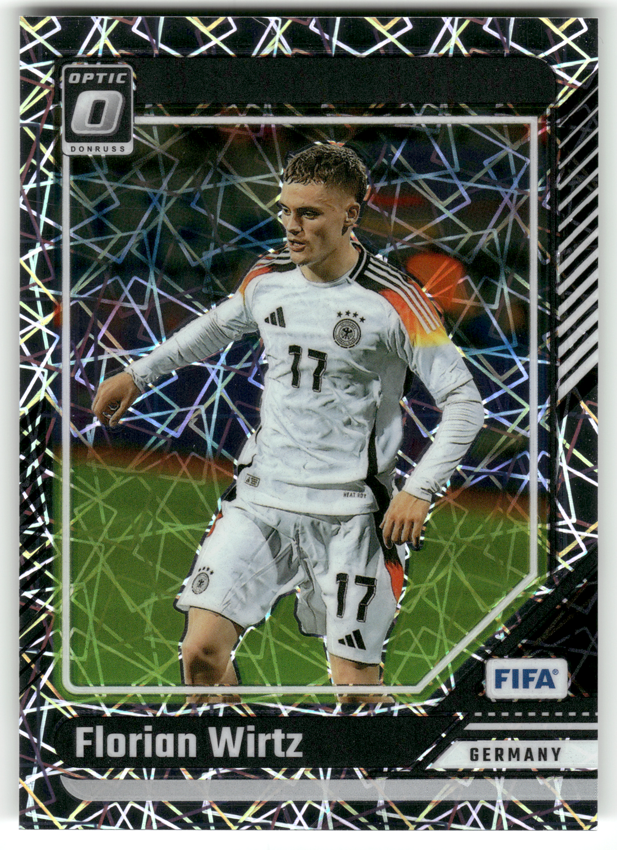 Fußball Florian Wirtz - 2024-25 Panini Donruss Optic Soccer - Silver Holo Laser Prizm - Germany #133 Trading Card Original