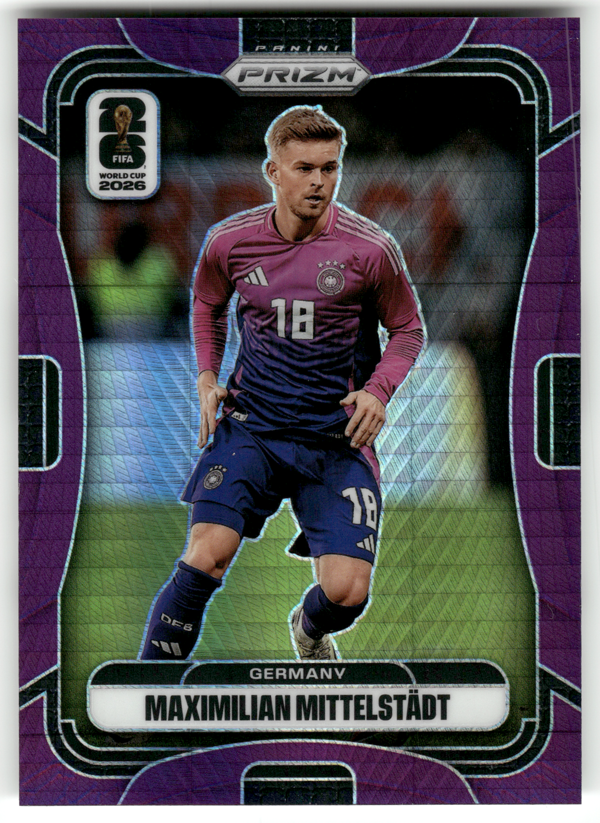 Fußball Maximilian Mittelstädt - 2026 Panini Prizm FIFA World Cup - Purple Hyper Prizm /299 - Germany #47 Trading Card Original