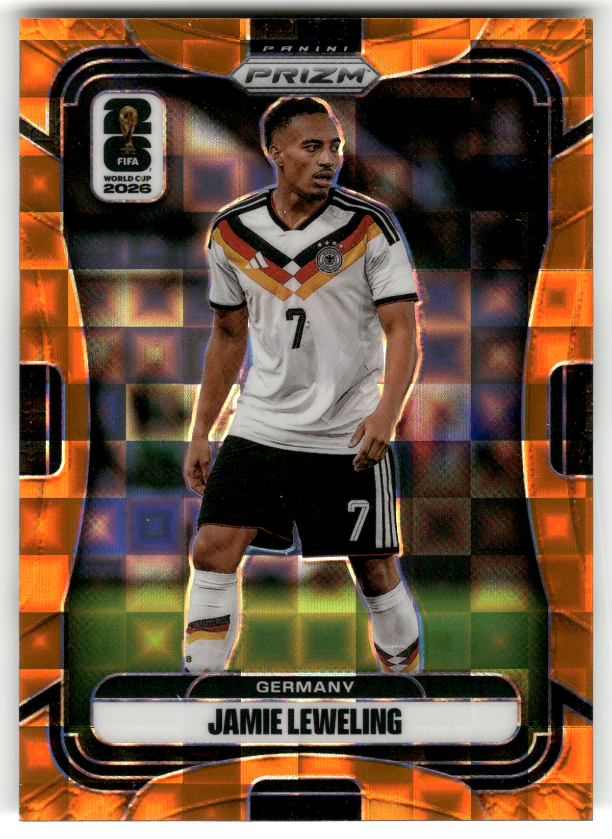 Fußball Jamie Leweling - 2026 Panini Prizm FIFA World Cup Soccer - Orange Pandora /215 - Germany #59 Trading Card Original