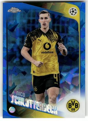 Fußball Nico Schlotterbeck - 2024-25 Topps Chrome UEFA CL - Sapphire - Borussia Dortmund #99 Trading Card Original