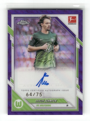 Fußball Aaron Zehnter - 2025-26 Topps Chrome Bundesliga - Purple Auto /75 - VFL Wolfsburg #BA-AZ Trading Card Original