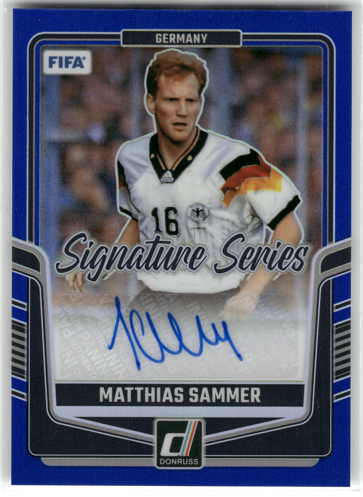 Fußball Matthias Sammer - 2024-25 Panini Donruss Soccer - True Blue Auto /99 - Germany #SS-MS Trading Card Original