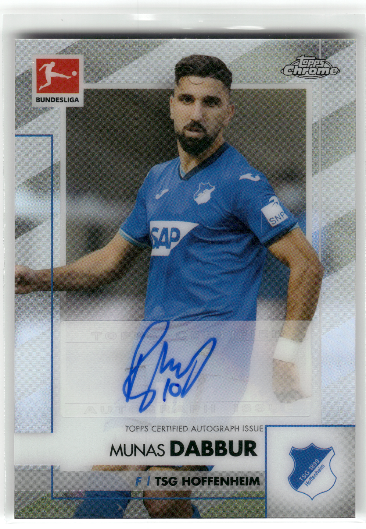 Fußball Munas Dabbur - 2020/21 Topps Chrome Bundesliga - Base Auto - TSG Hoffenheim #BCA-MDA Trading Card Original