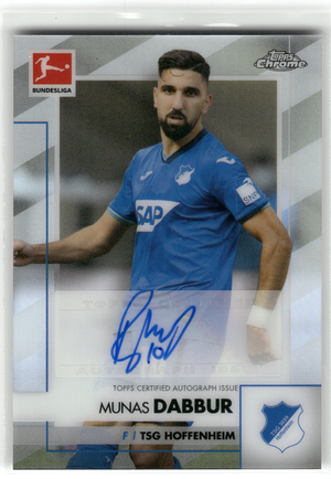 Fußball Munas Dabbur - 2020/21 Topps Chrome Bundesliga - Base Auto - TSG Hoffenheim #BCA-MDA Trading Card Original