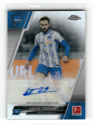Fußball Lucas Tousart - 2021-22 Topps Chrome Bundesliga - Auto - Hertha Berlin #BCA-LT Trading Card Original