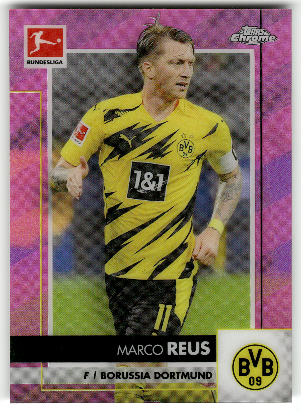 Fußball Marco Reus - 2021-22 Topps Chrome Bundesliga - Pink /75 - Borussia Dortmund #30 Trading Card Original