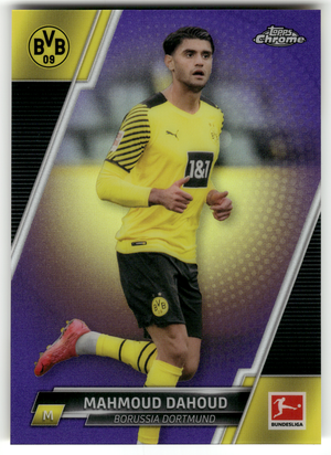 Fußball Mahmoud Dahoud - 2021-22 Topps Chrome Bundesliga - Purple /299 - Borussia Dortmund #33 Trading Card Original