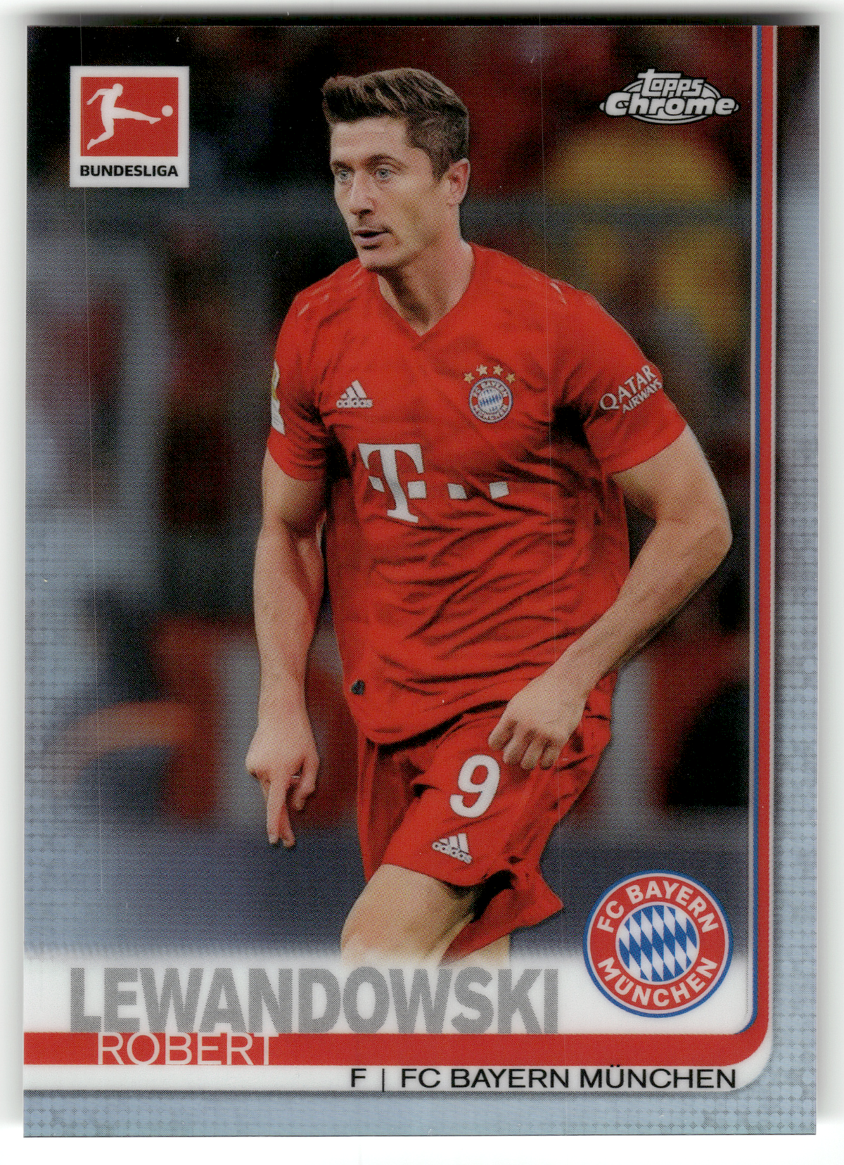 Fußball Robert Lewandowski - 2019-20 Topps Chrome Bundesliga - Refractor - FC Bayern München #1 Trading Card Original