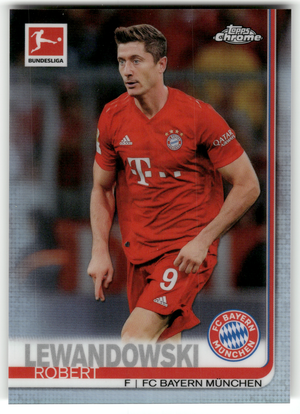 Fußball Robert Lewandowski - 2019-20 Topps Chrome Bundesliga - Refractor - FC Bayern München #1 Trading Card Original