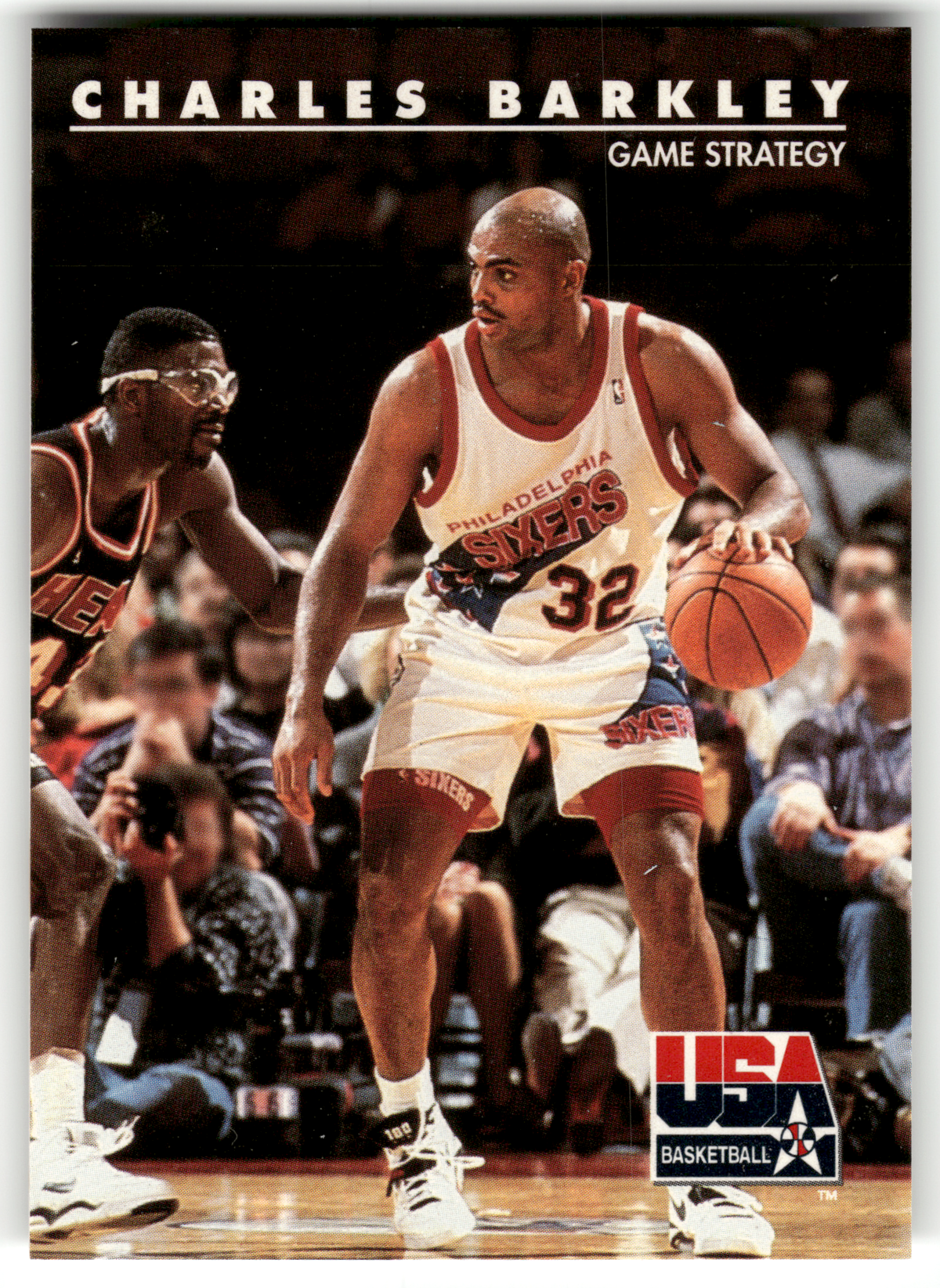 Basketball NBA Charles Barkley - 1992 SkyBox USA Basketball - Philadelphia 76ers #3 Trading Card Original
