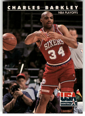 Basketball NBA Charles Barkley - 1992 SkyBox USA Basketball - Philadelphia 76ers #6 Trading Card Original