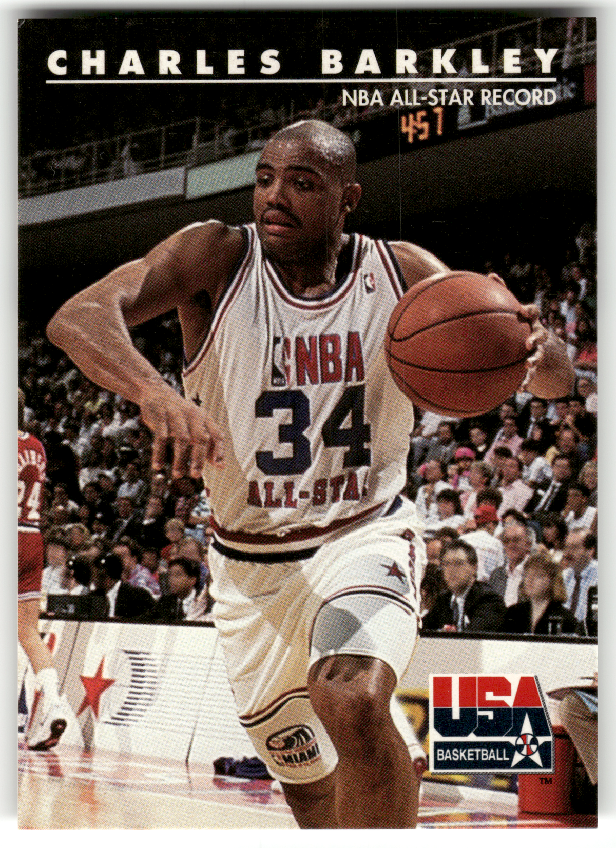 Basketball NBA Charles Barkley - 1992 SkyBox USA Basketball - Philadelphia 76ers #7 Trading Card Original
