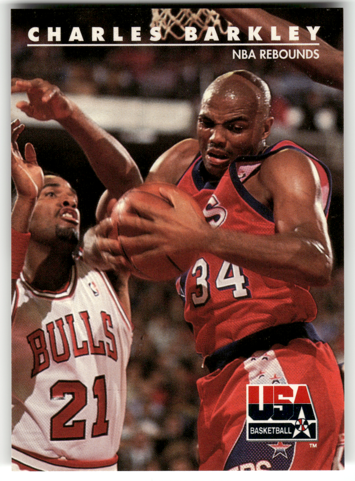 Basketball NBA Charles Barkley - 1992 SkyBox USA Basketball - USA Basketball #9 Trading Card Original