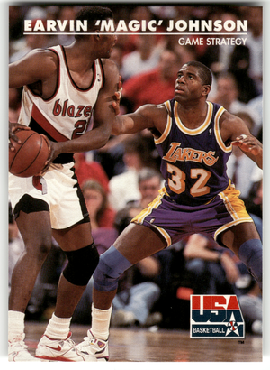 Basketball NBA Earvin 'Magic' Johnson - 1992 SkyBox USA Basketball - Los Angeles Lakers / USA Basketball #30 Trading Card Original