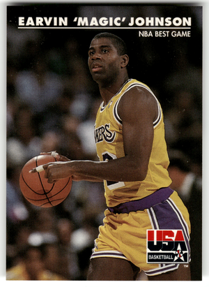 Basketball NBA Earvin 'Magic' Johnson - 1992 SkyBox USA Basketball - Los Angeles Lakers #31 Trading Card Original