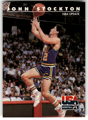 Basketball NBA John Stockton - 1992 SkyBox USA Basketball NBA Update - Utah Jazz #82 Trading Card Original