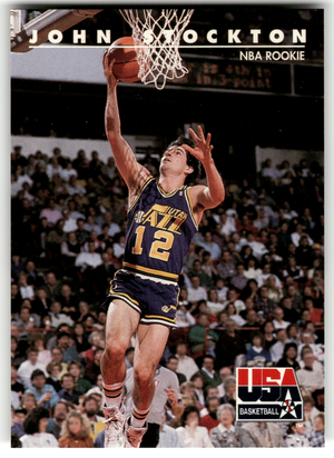Basketball NBA John Stockton - 1992 SkyBox USA Basketball - Utah Jazz #83 Trading Card Original