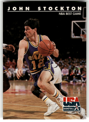 Basketball NBA John Stockton - 1992 SkyBox USA Basketball - Utah Jazz #85 Trading Card Original