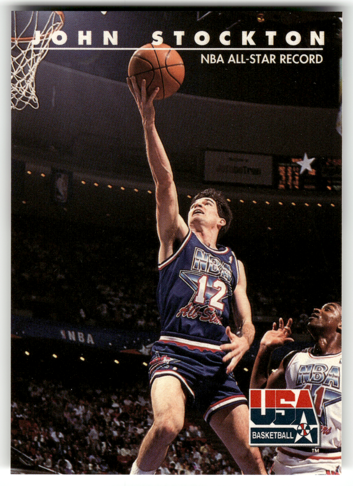 Basketball NBA John Stockton - 1992 SkyBox USA Basketball - Utah #88 Trading Card Original