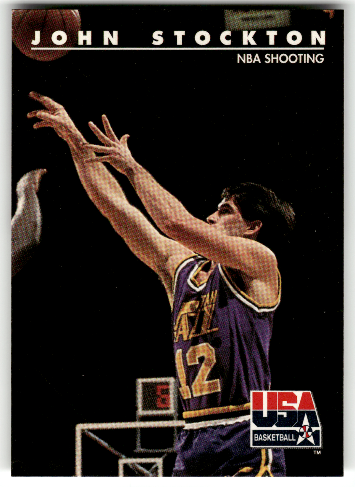 Basketball NBA John Stockton - 1992 SkyBox USA Basketball - Utah Jazz #89 Trading Card Original