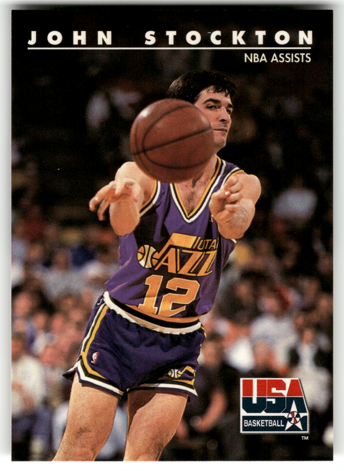 Basketball NBA John Stockton - 1992 SkyBox USA Basketball - Utah Jazz #90 Trading Card Original