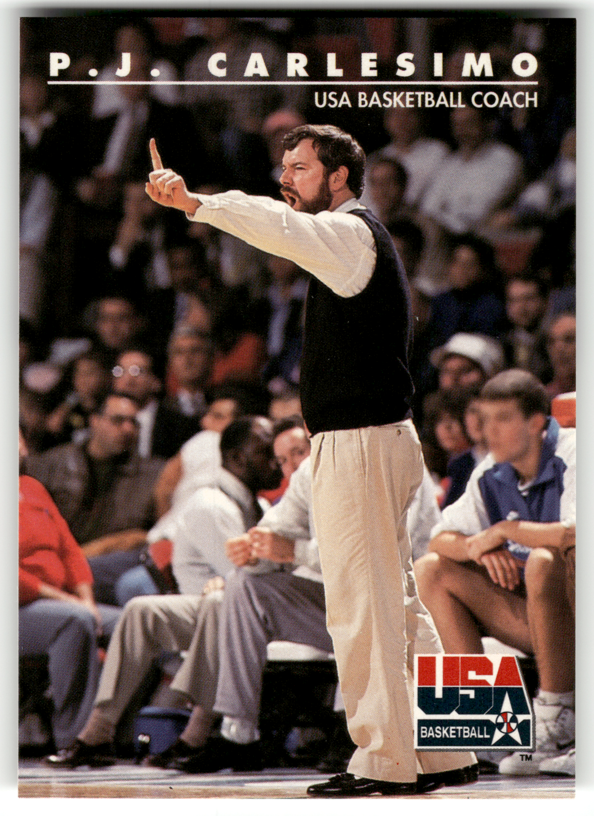 Basketball NBA P.J. Carlesimo - 1992 SkyBox USA Basketball - USA Basketball #91 Trading Card Original
