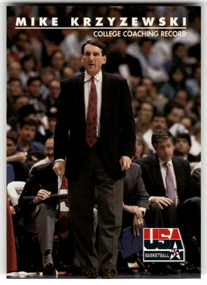 Basketball NBA Mike Krzyzewski - 1992 SkyBox USA Basketball - Duke / USA Basketball #96 Trading Card Original