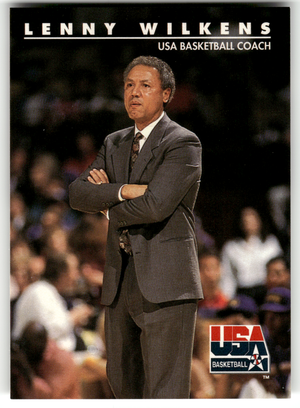 Basketball NBA Lenny Wilkens - 1992 SkyBox USA Basketball - USA Basketball #97 Trading Card Original