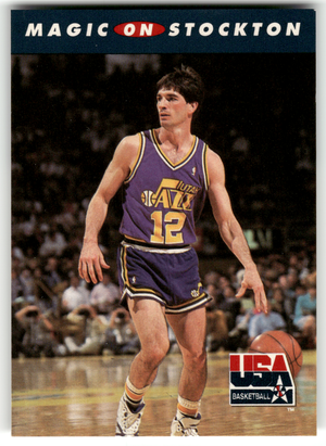 Basketball NBA John Stockton - 1992 SkyBox USA Basketball - Utah Jazz #110 Trading Card Original