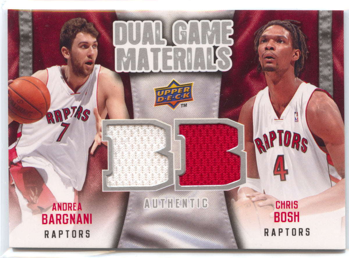 Basketball NBA Andrea Bargnani - 2009-10 Upper Deck Basketball - Game Used Double Relic - Toronto Raptors #DG-BB Trading Card Original