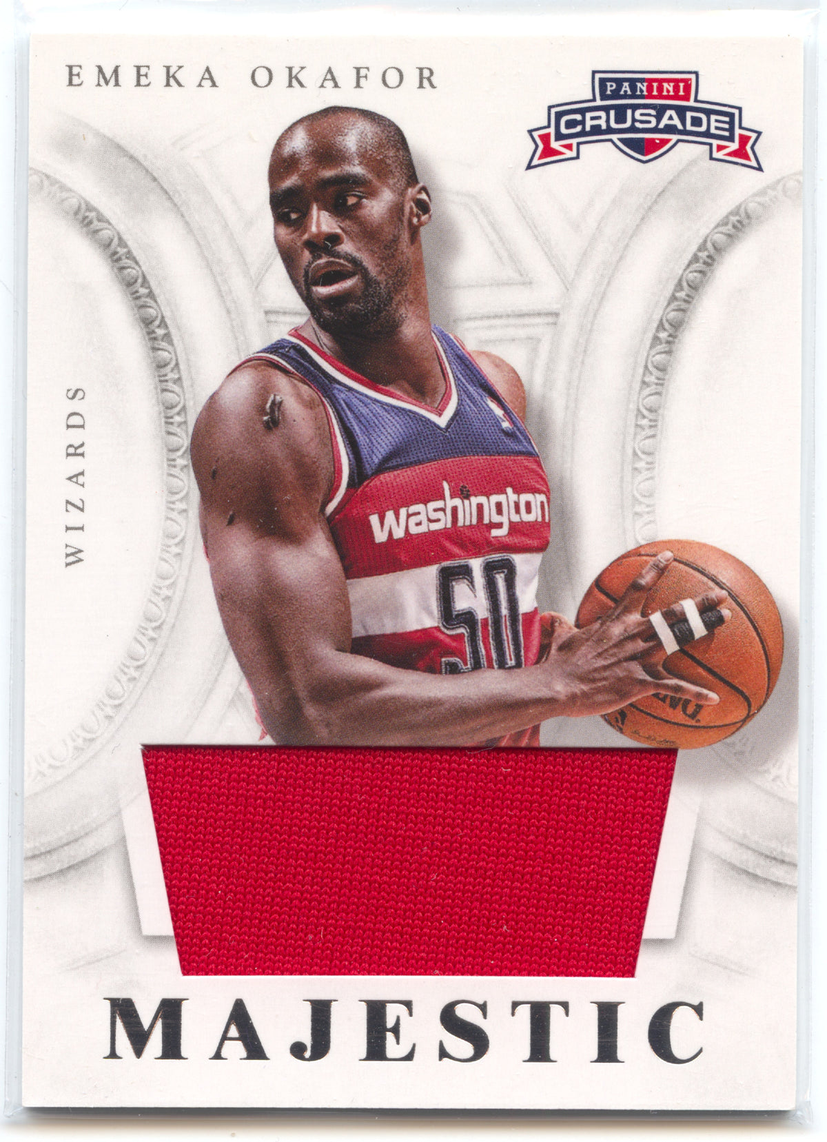 Basketball NBA Emeka Okafor - 2012-13 Panini Crusade Basketball - Game Worn Relic - Washington Wizards #85 Trading Card Original