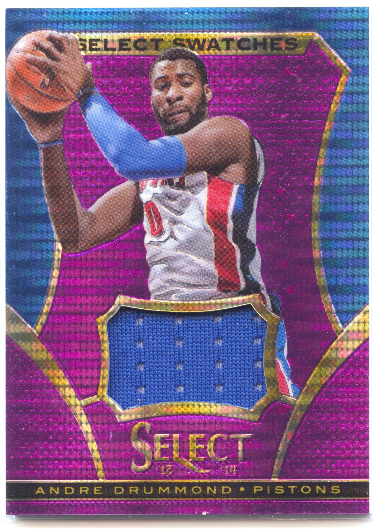 Basketball NBA Andre Drummond - 2013-14 Panini Select Basketball - Game Worn Relic /99 - Detroit Pistons #29 Trading Card Original