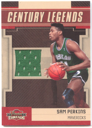 Basketball NBA Sam Perkins - 2010-11 Panini Threads Century Legends - Game Worn Relic /399 - Dallas Mavericks #11 Trading Card Original