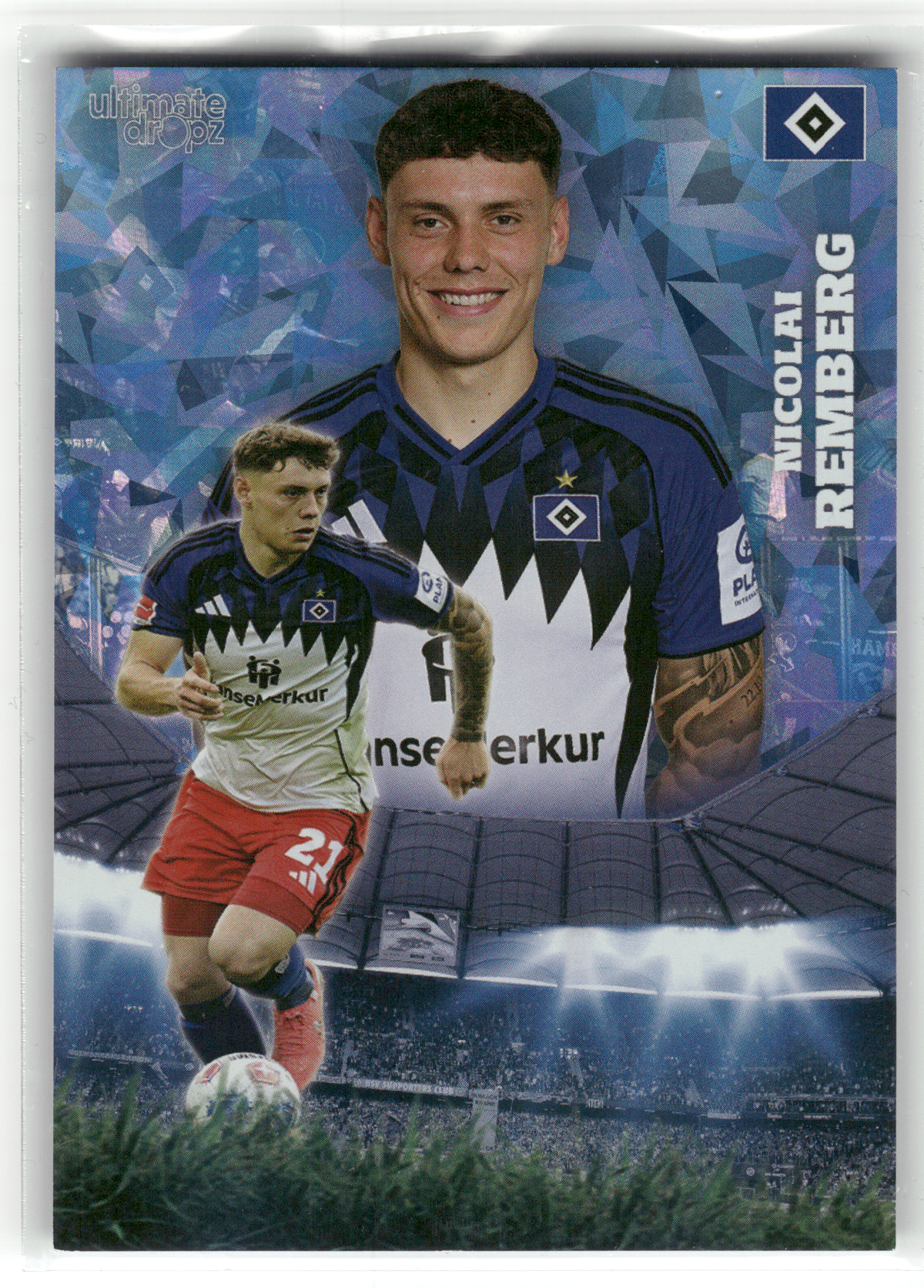 Fußball Nicolai Remberg - 2025 Ultimate Dropz HSV - Hamburger SV Trading Card Original