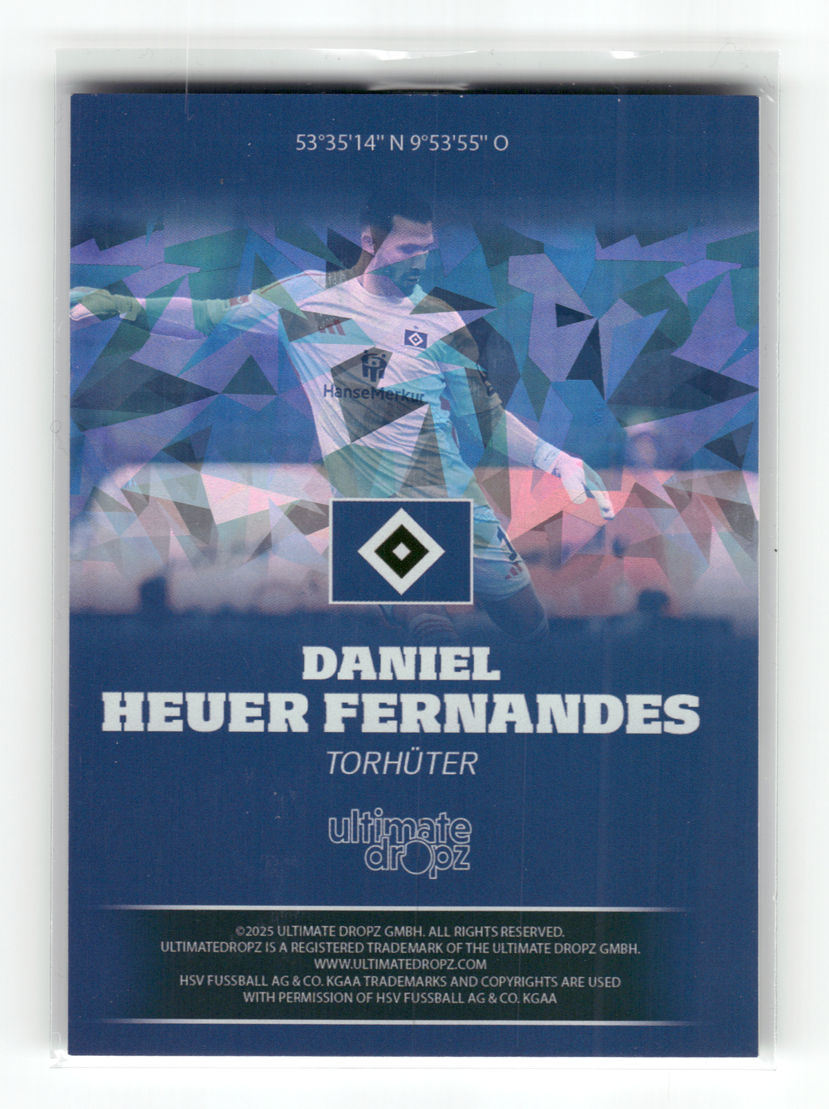 Fußball Daniel Heuer Fernandes - 2025 Ultimate Dropz HSV - Hamburger SV Trading Card Original