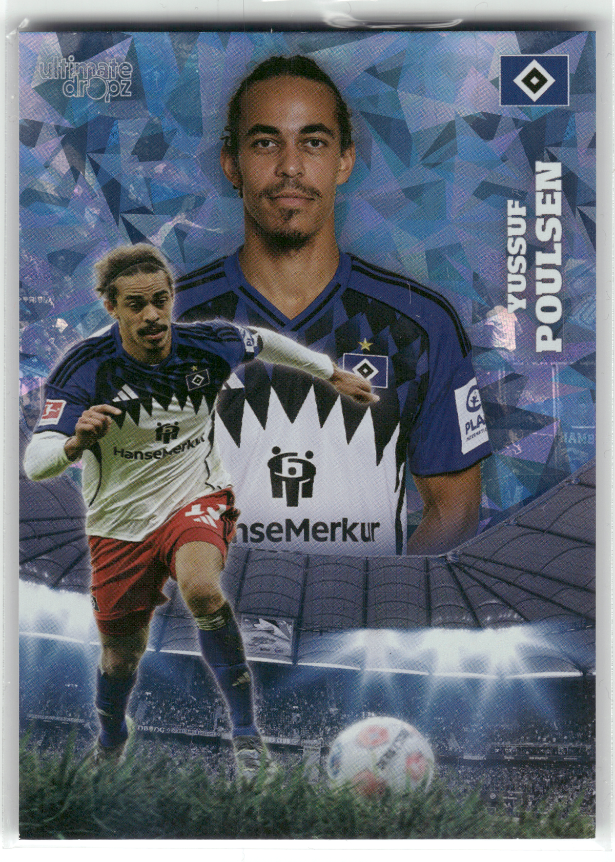 Fußball Yussuf Poulsen - 2025 Ultimate Dropz HSV - Hamburger SV Trading Card Original