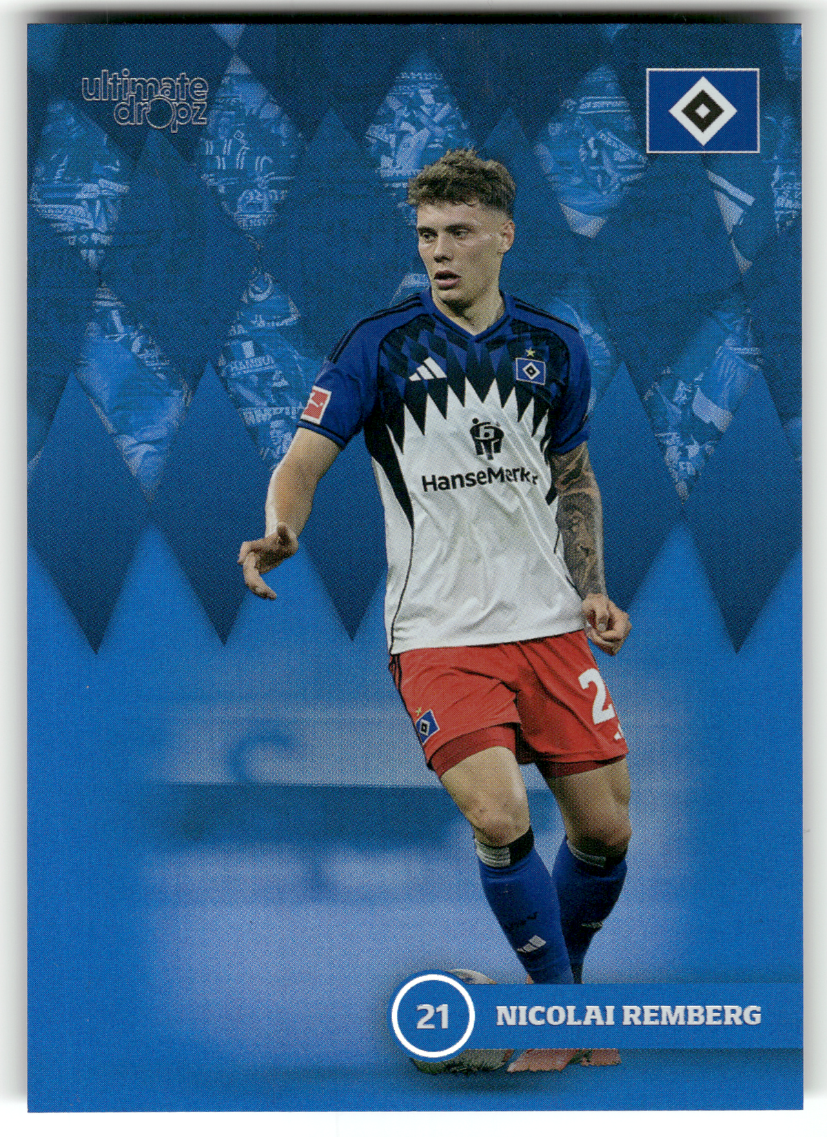 Fußball Nicolai Remberg - 2025 Ultimate Dropz HSV - Hamburger SV #21 Trading Card Original