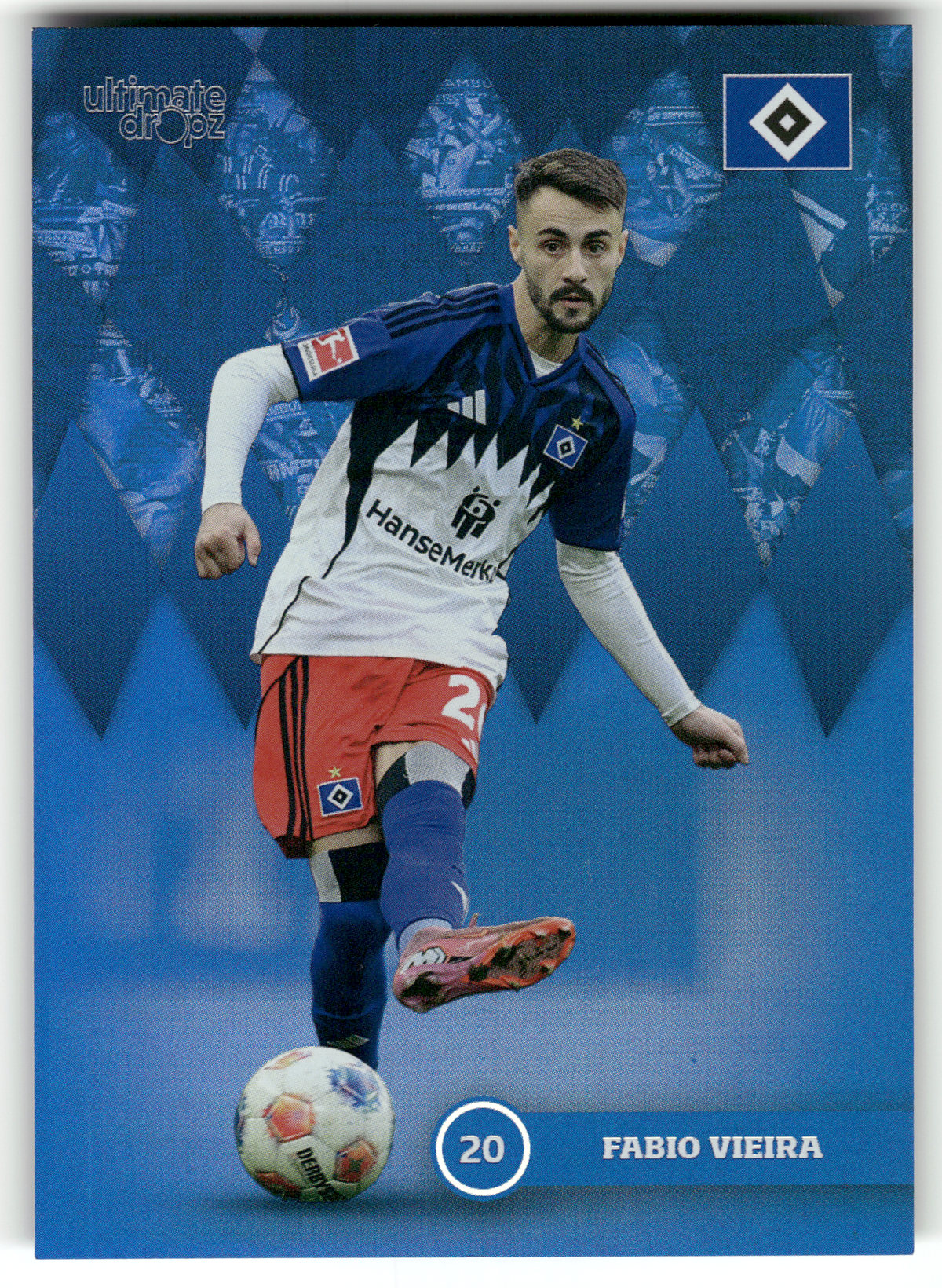 Fußball Fabio Vieira - 2025 Ultimate Dropz HSV - Hamburger SV #20 Trading Card Original
