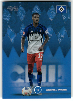 Fußball Warmed Omari - 2025 Ultimate Dropz Hamburger SV - Hamburger SV Trading Card Original