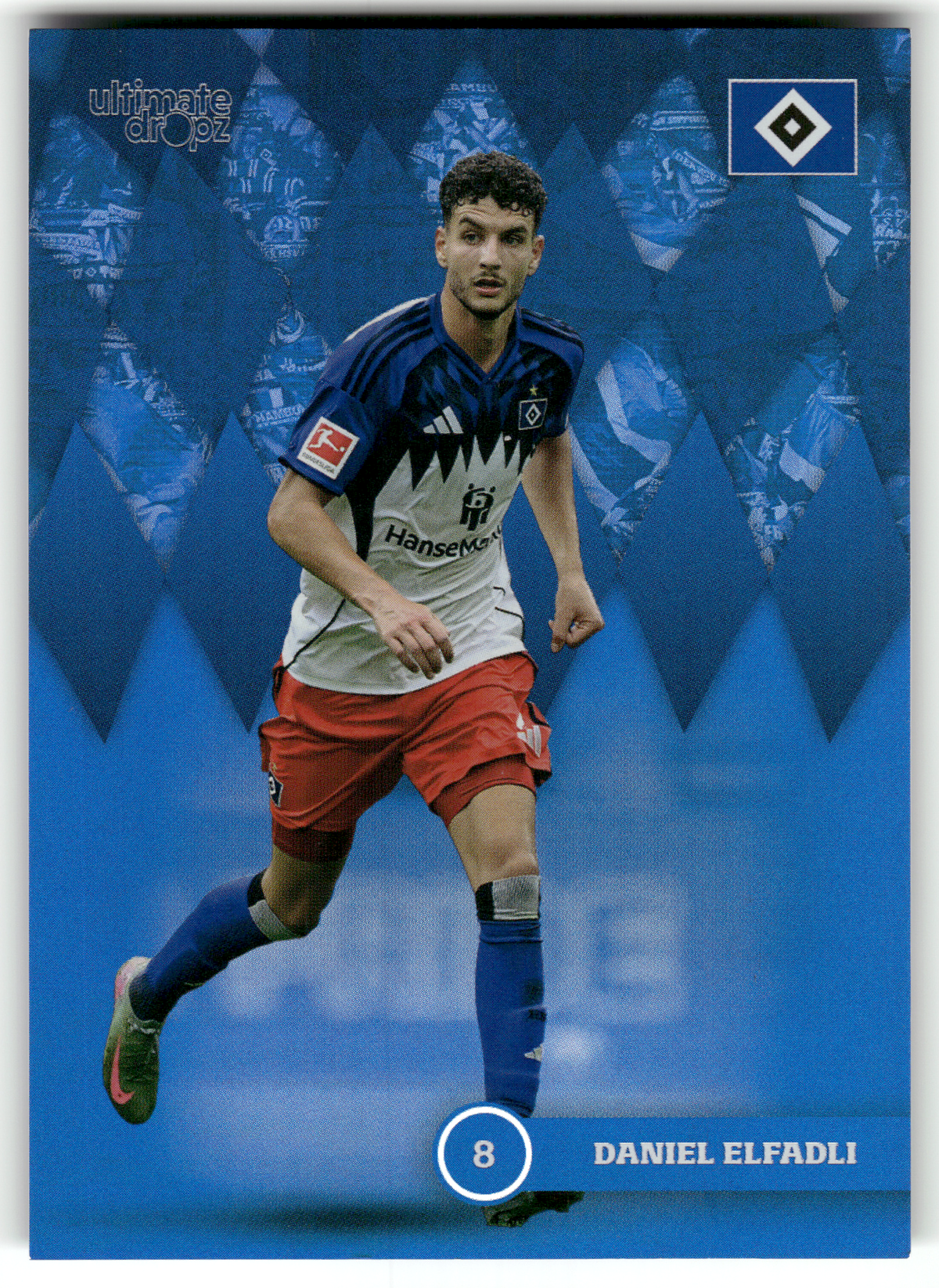 Fußball Daniel Elfadli - 2025 Ultimate Dropz HSV - Hamburger SV #8 Trading Card Original